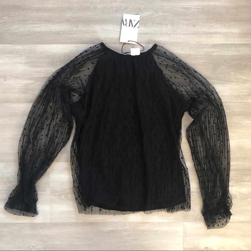 Polka Dot Organza Top